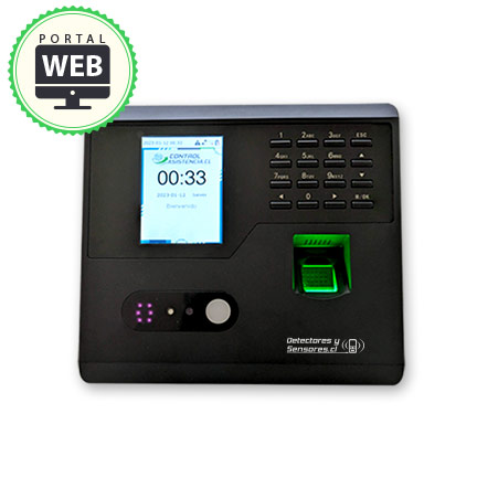Reloj Control Asistencia Biométrico Facial y Huella WiFi 500 Usuarios