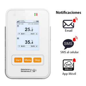 Termógrafo Controlador Temperatura y Humedad GSM Certificado